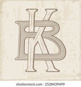 BK, KB,   logo BK, Letter BK , vector, logo, Wedding Monogram Initials, Wedding Logo,Wedding Monogram, Logo Design , Monogram Vintage
