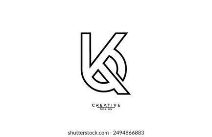 BK, KB,B , K, Abstract Letters Logo Monogram