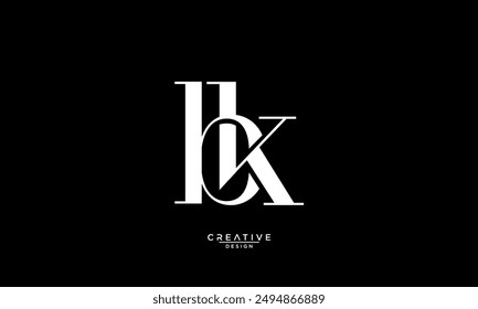BK, KB,B , K, Abstract Letters Logo Monogram
