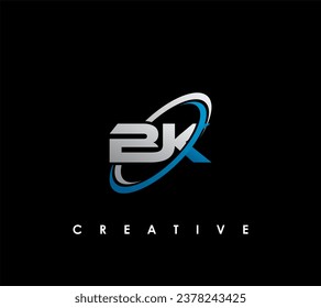 BK  Letter Initial Logo Design Template Vector Illustration