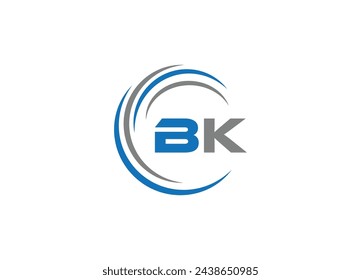 BK Letter Initial Logo Design Template Vector Illustration