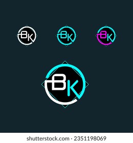 BK letter logo with circle