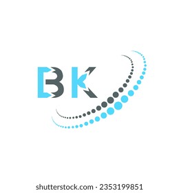 BK letter logo creative design. BK unique design.
