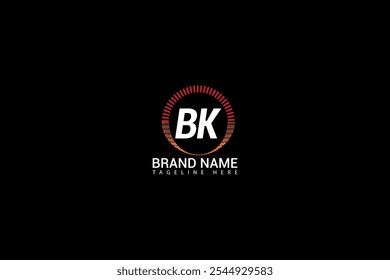 BK-Buchstabe-Logo-Design mit einer Kreisform BK-Logo-Design mit einzigartigem und einfachem Design.