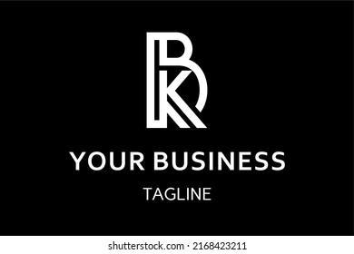 BK letter logo design, monogram, icon, symbol, initial. Ideal for high-end brands seeking a memorable, stylish identity that commands attention with elegance such a fashion, realtor, lawyer etc.