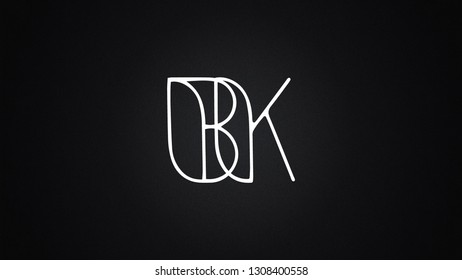 BK Letter Logo Design Template Vector