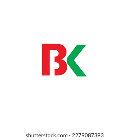 Plantilla de diseño de logotipo BK letras alfabéticas vectoras Iniciales logotipo de monograma BK, BK INITIAL, letra BK
