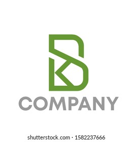 BK logo icon design template sign