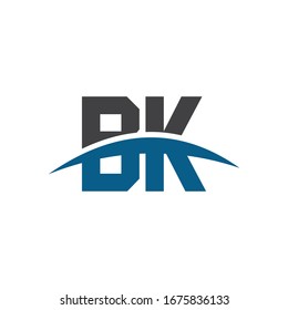 BK-Logo. Vektorgrafik-Branding-Letter-Element. weißer Hintergrund