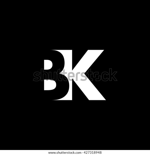 Bk Logo Vector Graphic Branding Letter Stock Vector (Royalty Free