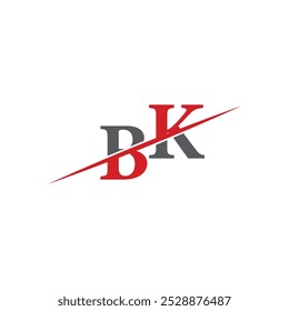 BK Minimalist Logo with Dynamic Diagonal Line