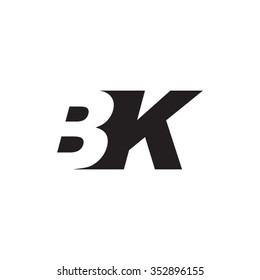 BK negative space letter logo