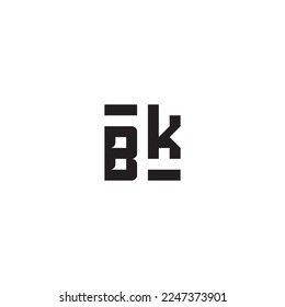 BK square concept retro logo in high quality professional design that will print well across any print media