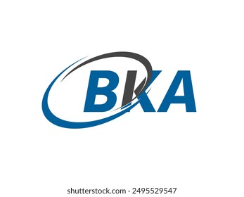 BKA letter creative modern elegant swoosh logo design
