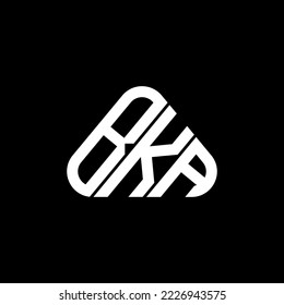 BKA Brief Logo kreatives Design mit Vektorgrafik, BKA einfaches und modernes Logo in runder Dreiecksform.