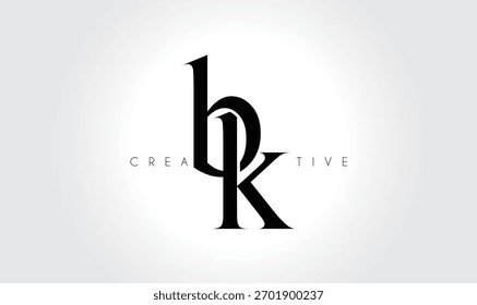 BKbk Elegant Serif Monogram Logo – Luxury Lowercase Typographic Lettermark for Modern Branding