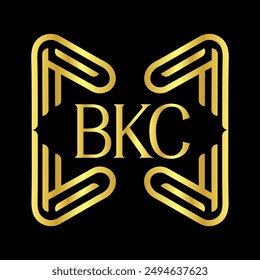 BKC-Buchstabenlogo Vektorgrafik Design, BKC schlicht und modern Logo. BKC luxuriöses Alphabet-Design