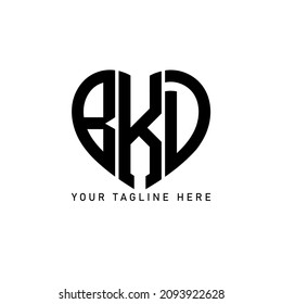BKD Unique abstract geometric vector logo design.