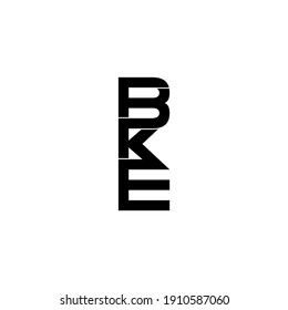 letra bke diseño original del logotipo de monograma
