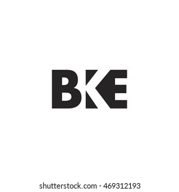 BKE Logo. Vector Graphic Branding Letter Element. White Background