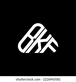 BKF Buchstabenlogo kreatives Design mit Vektorgrafik, BKF einfaches und modernes Logo in runder Dreiecksform.