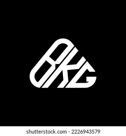 BKG Brief Logo kreatives Design mit Vektorgrafik, BKG einfaches und modernes Logo in runder Dreiecksform.