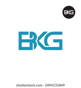 Diseño de monograma de letra de logotipo BKG