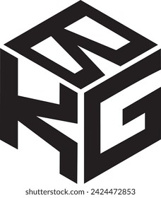 BKG Polygon logo design, icon, symbol, vector file