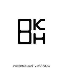 BKH letter logo creative design with vector graphic, BKH simple and modern logo.