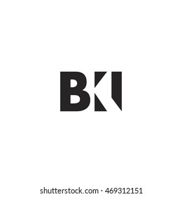 BKI Logo. Vector Graphic Branding Letter Element. White Background