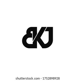 letra bkj diseño original de logotipo en monograma