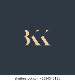 BKK abstract letter logo design. This logo is designed by three abstract letters.