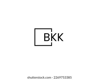 Letra BKK Ilustración del vector de diseño del logotipo inicial