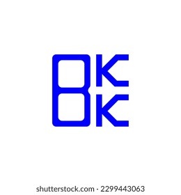 BKK letter logo creative design with vector graphic, BKK simple and modern logo.