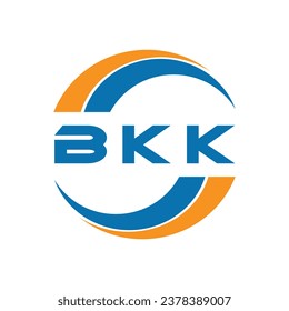 BKK letter logo design on a white background or Monogram logo design for entrepreneur and business.