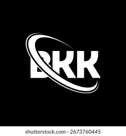 BKK logo. BKK letter. BKK letter logo design. Initials BK K logo linked with circle and uppercase monogram logo. BKK typography for technology, business and real estate brand.