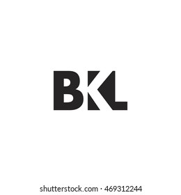 BKL Logo. Vector Graphic Branding Letter Element. White Background
