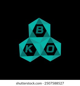 BKO creative minimalist letter logo. BKO unique vector initials alphabet letter logo design
