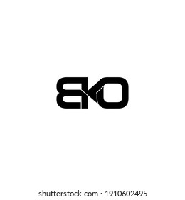 bko letter original monogram logo design