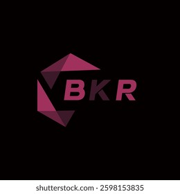 BKR creative minimalist letter logo. BKR unique vector initials alphabet letter logo design
