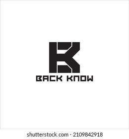 BK's initials logo with the words Back Know underneath is black