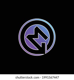 BKV Metro Logo blue gradient vector icon