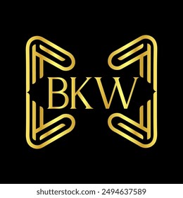 BKW-Buchstabenlogo Vektorgrafik-Design, BKW schlichtes und modernes Logo. BKW Luxus-Alphabet-Design