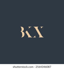 BKX abstract letter logo design. This logo is designed by three abstract letters.