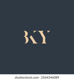 BKY abstract letter logo design. This logo is designed by three abstract letters.
