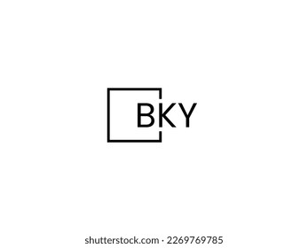 BKY Letter Initial Logo Design Vector Illustration