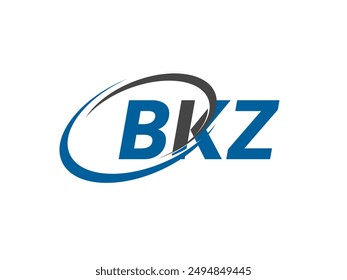BKZ letra creativa moderna elegante swoosh logo diseño