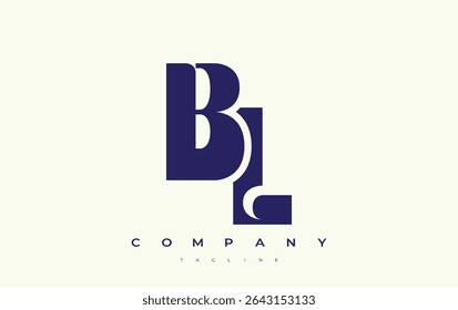 BL Abstract Geometric Logo Design. Modern and elegant logo design with simplistic typography elements, showcasing branding excellence.