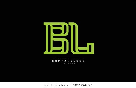 BL abstract initials monogram letter text alphabet logo design