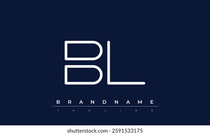 BL Abstract letter logo. This logo icon incorporate with abstract shape in the creative way